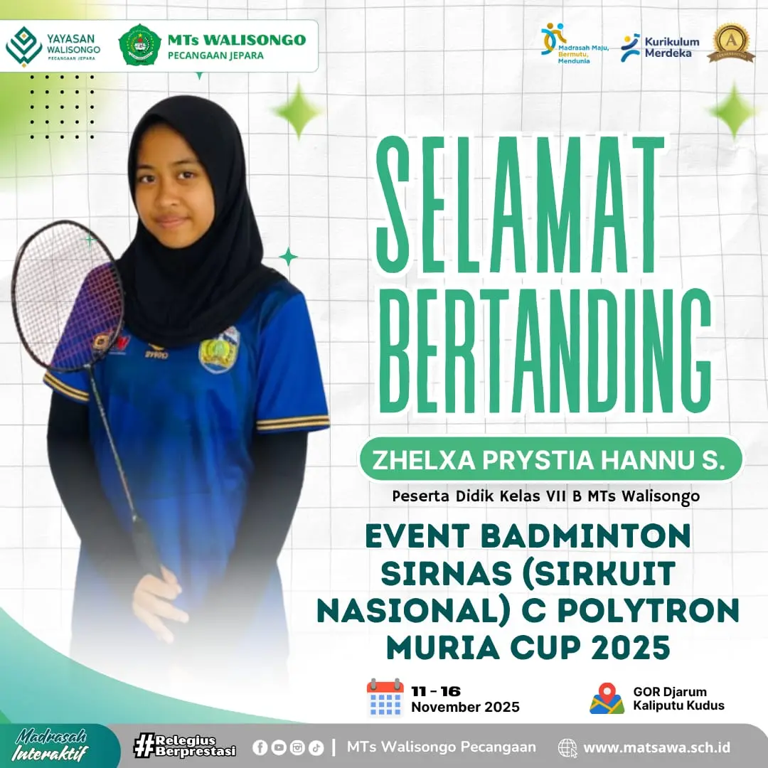 Peserta didik kelas VII B MTs Walisongo Pecangaan ikuti event Sirnas C bertajuk Polytron Muria Cup 2025 