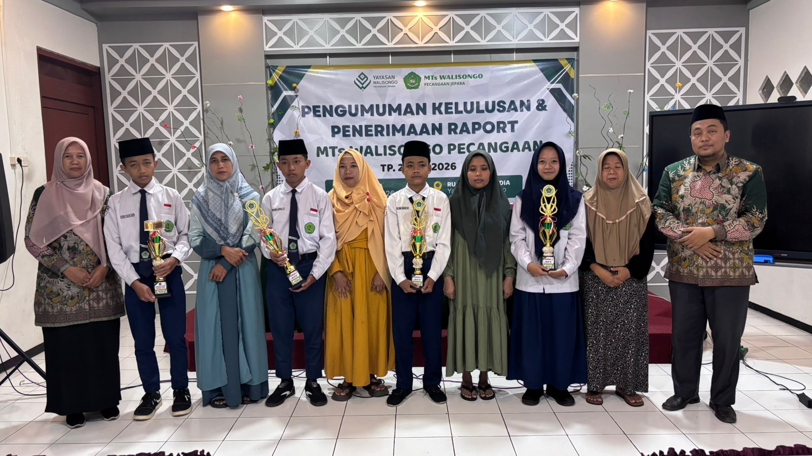 52 Siswa MTs Walisongo Pecangaan Dinyatakan Lulus 100 Persen pada Tahun Pelajaran 2025/2026